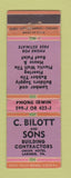 Matchbook Cover - C Bilott and Sons Contractors Larimer PA WEAR