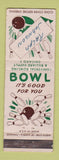 Matchbook Cover - Universal Bowling Billiard Supply Chicago IL WRITING