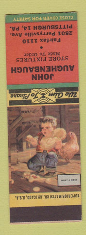 Matchbook Cover - John Aughenbaugh Store Fixtures Pittsburgh PA SAMPLE