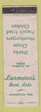 Matchbook Cover - Liermann's Bark Lake Restaurant Hubertus WI