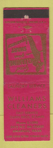 Matchbook Cover - Williams Cleaners Amarillo TX