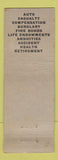 Matchbook Cover - Ed Fisher Insurance Merced CA