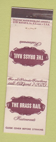 Matchbook Cover - Brass Rail Restaurants New York City feature