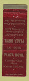 Matchbook Cover - Plaza Bowling Kansas City MO WEAR