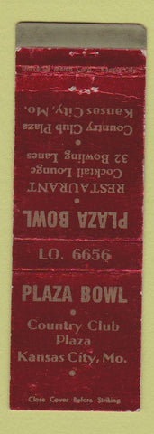 Matchbook Cover - Plaza Bowling Kansas City MO WEAR