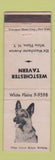 Matchbook Cover - Westchester Tavern White Plains NY German Shepherd WEAR