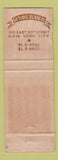 Matchbook Cover - La Toque Blanche Restaurant New York City WEAR