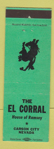 Matchbook Cover - El Corral Restaurant Carson City NV