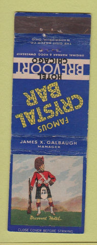 Matchbook Cover - Crevoort Hotel Chicago IL Crystal Bar