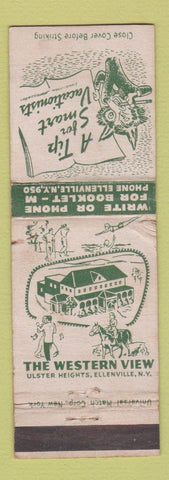 Matchbook Cover - The Western View Ellenville NY WORN