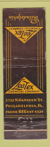 Matchbook Cover - Leatex Chemical Philadelphia PA WORN