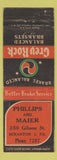 Matchbook Cover - Grey Rock Brake Products Phillips Maier Scranton PA