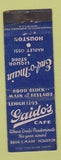 Matchbook Cover - Gaido's Cafe Houston TX End O Main Liquor WEAR