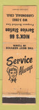 Matchbook Cover - Nick's 66 Service oil gas Carbondale Colorado WEAR