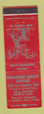 Matchbook Cover - Meadow Mont Lodge Arnold CA