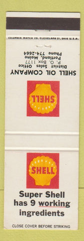Matchbook Cover - Shell oil gas Portland ME