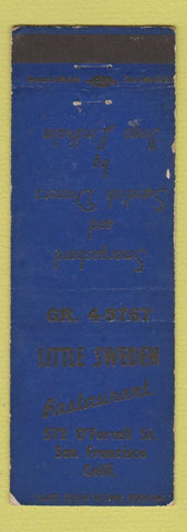Matchbook Cover - Little Sweden Restaurant San Francisco CA WEAR