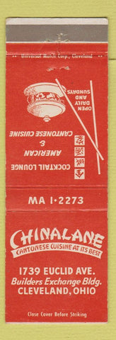 Matchbook Cover - Chinalane Chinese Restaurant Cleveland OH