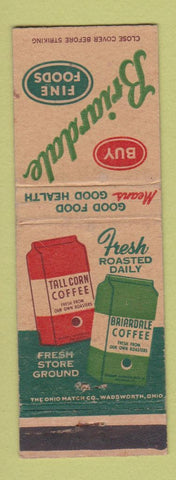 Matchbook Cover - Briardale Foods Tall Corn Coffee WEAR