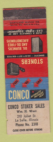 Matchbook Cover - Conco Stoker La Salle IL