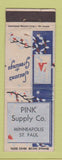 Matchbook Cover - Pink Supply Minneapolis St Paul MN Christmas