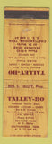 Matchbook Cover - Tally Ho Restaurant Chattanooga TN WEAR
