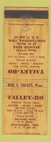 Matchbook Cover - Tally Ho Restaurant Chattanooga TN WEAR