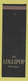 Matchbook Cover - Lollipop Boutique Clothes Antwerp Belgium Brussels
