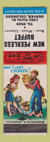 Matchbook Cover - New Peerless Buffet Denver Colorado hillbilly