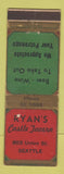 Matchbook Cover - Ryan's Castle Tavern Seattle WA WEAR