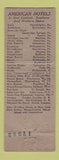 Matchbook Cover - Francis Scott Key Hotel Frederick MD