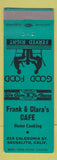 Matchbook Cover - Frank and Flara's Cafe Sausalito CA