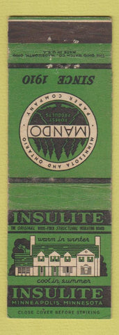 Matchbook Cover - Insulite Insulation Minneapolis MN Mando Paper