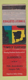 Matchbook Cover - Timely Men's Clothes Silberberg's Niagara Falls NY WEAR