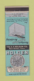 Matchbook Cover - Holden Metal Hardening New Haven CT