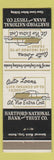 Matchbook Cover - Hartford National Bank and Trust CT