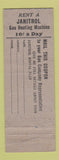 Matchbook Cover - FH Stall Gas propane WEAR