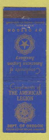 Matchbook Cover - American Legion Auxiliary Oregon OR WEAR