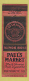 Matchbook Cover - Paul's Market Porsmouth NJ WORN