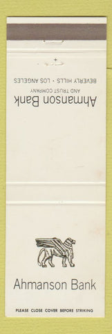 Matchbook Cover - Ahmanson Bank Beverly Hills Los Angeles CA griffin