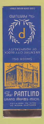 Matchbook Cover - The Pantlind Hotel Grand Rapids MI WEAR