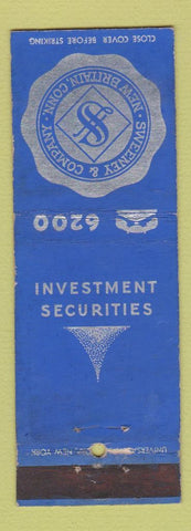 Matchbook Cover - Sweeney Investment Securities New Britain CT