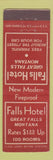 Matchbook Cover - Falls Hotel Great Falls MT