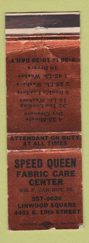 Matchbook Cover - Speed Queen Fabric Care Center  WEAR