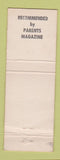 Matchbook Cover - Speed Queen Fabric Care Center  WEAR