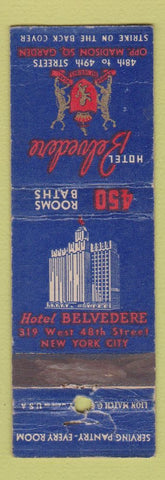 Matchbook Cover - Hotel Belvedere New York City WEAR