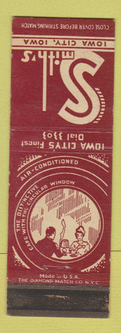 Matchbook Cover - Smith's Restaurant Iowa City IA WEAR