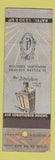 Matchbook Cover - Adolphus Hotel Dallas TX WORN