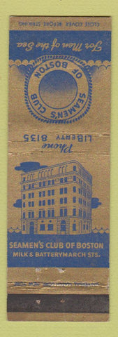 Matchbook Cover - Seamen's Club of Boston MA