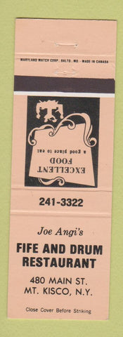 Matchbook Cover - Joe Angi's Fife and Drum Mount Kisco NY